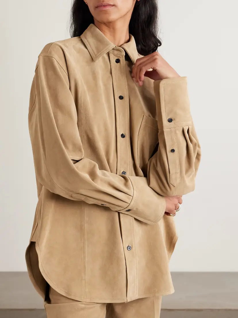 Victoria Beckham Suede Shirt | Thumbnail 3