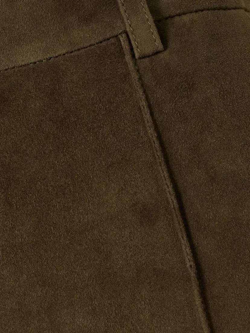 Victoria Beckham Cropped Suede Flared Pants | Thumbnail 5 Victoria Beckham Cropped Suede Flared Pants | Thumbnail 5