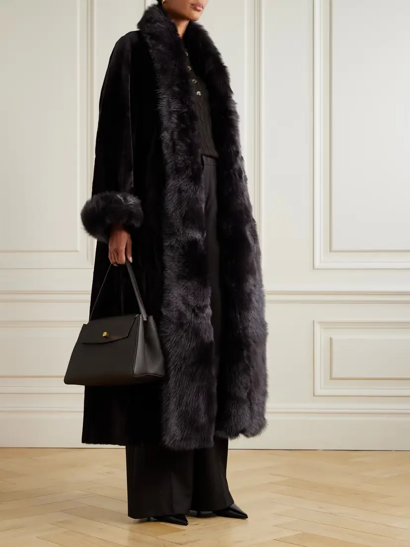 Nour Hammour Sima Shearling Coat | Thumbnail 2 Nour Hammour Sima Shearling Coat | Thumbnail 2