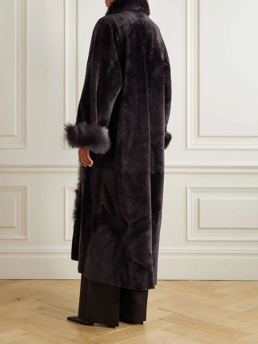 Nour Hammour Sima Shearling Coat | Thumbnail 4 Nour Hammour Sima Shearling Coat | Thumbnail 4