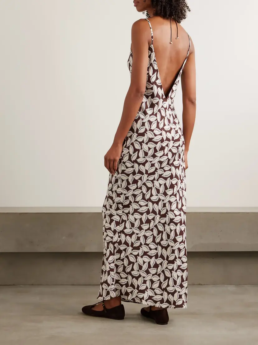 BODE Paper Birch Printed Twill Maxi Dress | Thumbnail 3 BODE Paper Birch Printed Twill Maxi Dress | Thumbnail 3