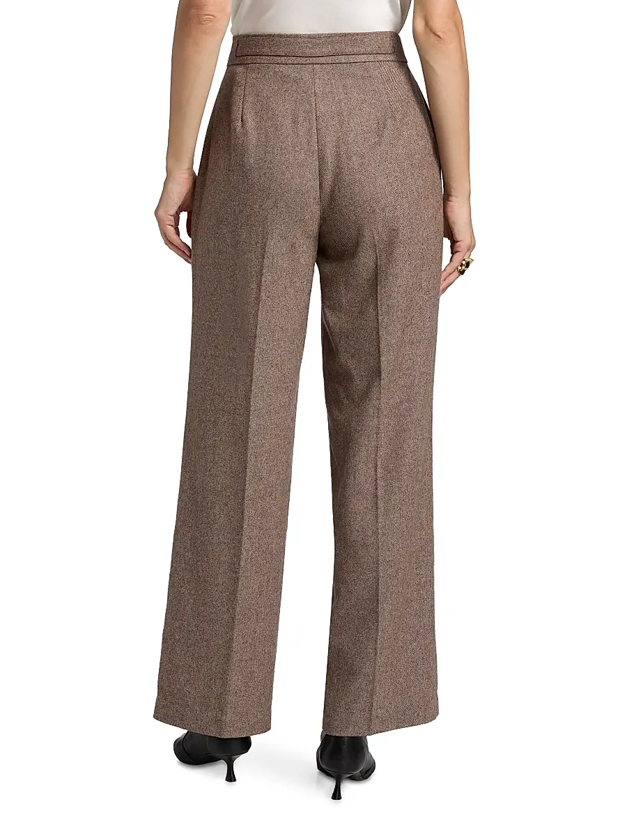Elie Tahari Women's Brianne Belted Wool-Blend Trousers | Thumbnail 5 Elie Tahari Women's Brianne Belted Wool-Blend Trousers | Thumbnail 5