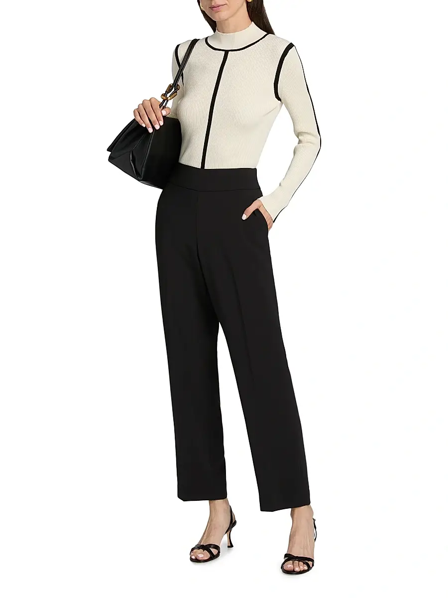Elie Tahari Women's Bayla Straight-Leg Pants | Thumbnail 2