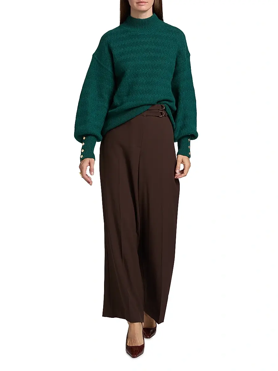 Elie Tahari Women's Tricia Turtleneck Cashmere Sweater | Thumbnail 2
