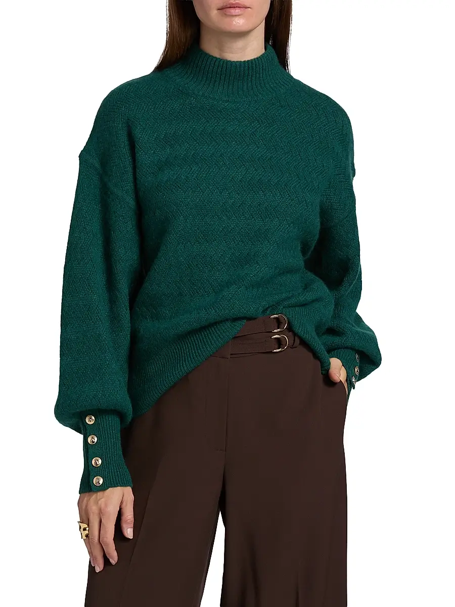 Elie Tahari Women's Tricia Turtleneck Cashmere Sweater | Thumbnail 3