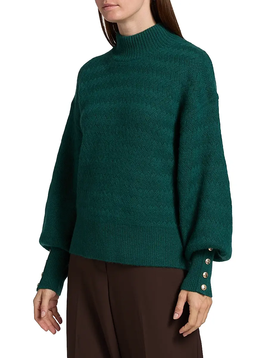 Elie Tahari Women's Tricia Turtleneck Cashmere Sweater | Thumbnail 4