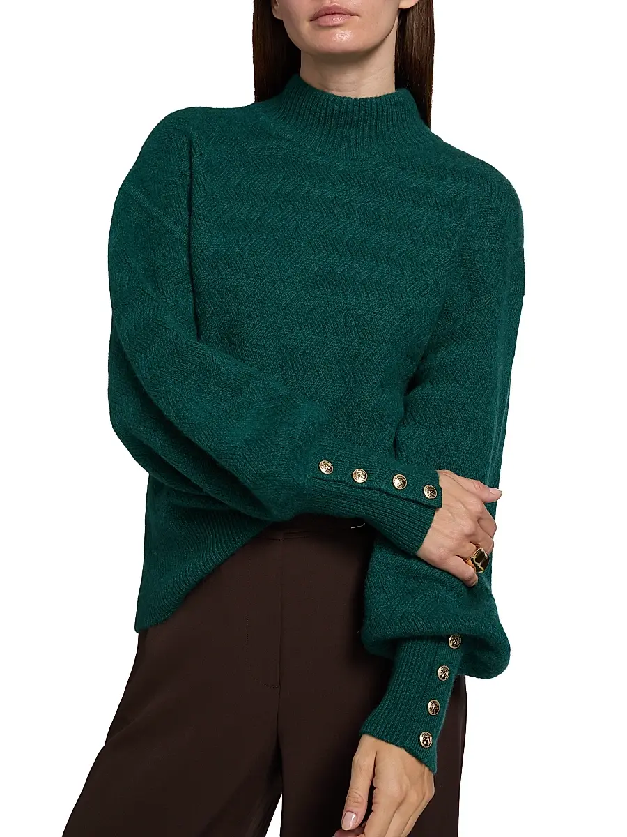 Elie Tahari Women's Tricia Turtleneck Cashmere Sweater | Thumbnail 6