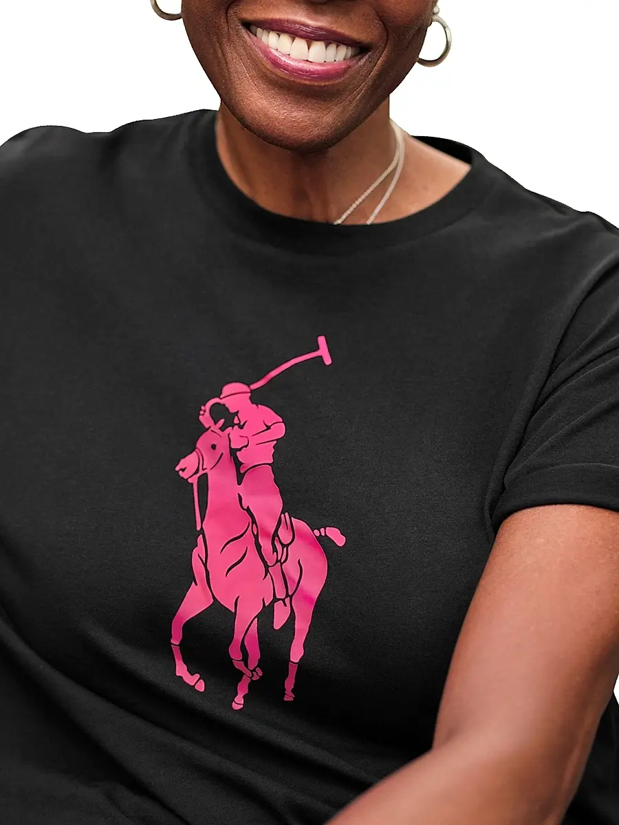 Polo Ralph Lauren Women's Pink Pony Cotton Crewneck T-Shirt | Thumbnail 6 Polo Ralph Lauren Women's Pink Pony Cotton Crewneck T-Shirt | Thumbnail 6