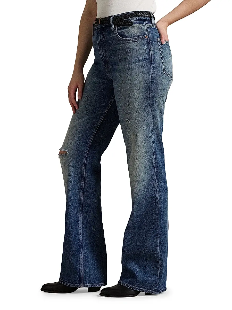 Polo Ralph Lauren Women's High-Rise Straight-Leg Jeans | Thumbnail 4 Polo Ralph Lauren Women's High-Rise Straight-Leg Jeans | Thumbnail 4