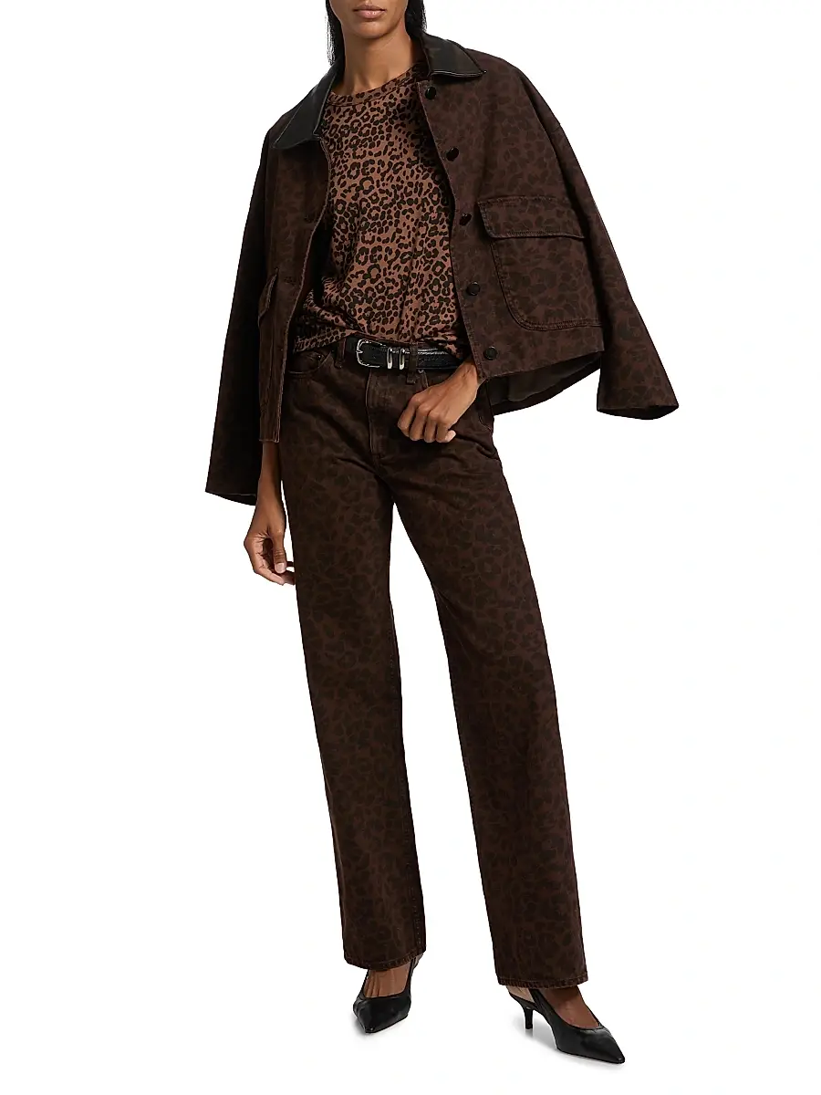 rag & bone Women's Shea Leopard-Print Relaxed-Fit Straight Jeans | Thumbnail 2 rag & bone Women's Shea Leopard-Print Relaxed-Fit Straight Jeans | Thumbnail 2