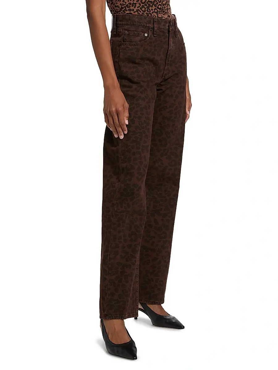 rag & bone Women's Shea Leopard-Print Relaxed-Fit Straight Jeans | Thumbnail 4 rag & bone Women's Shea Leopard-Print Relaxed-Fit Straight Jeans | Thumbnail 4