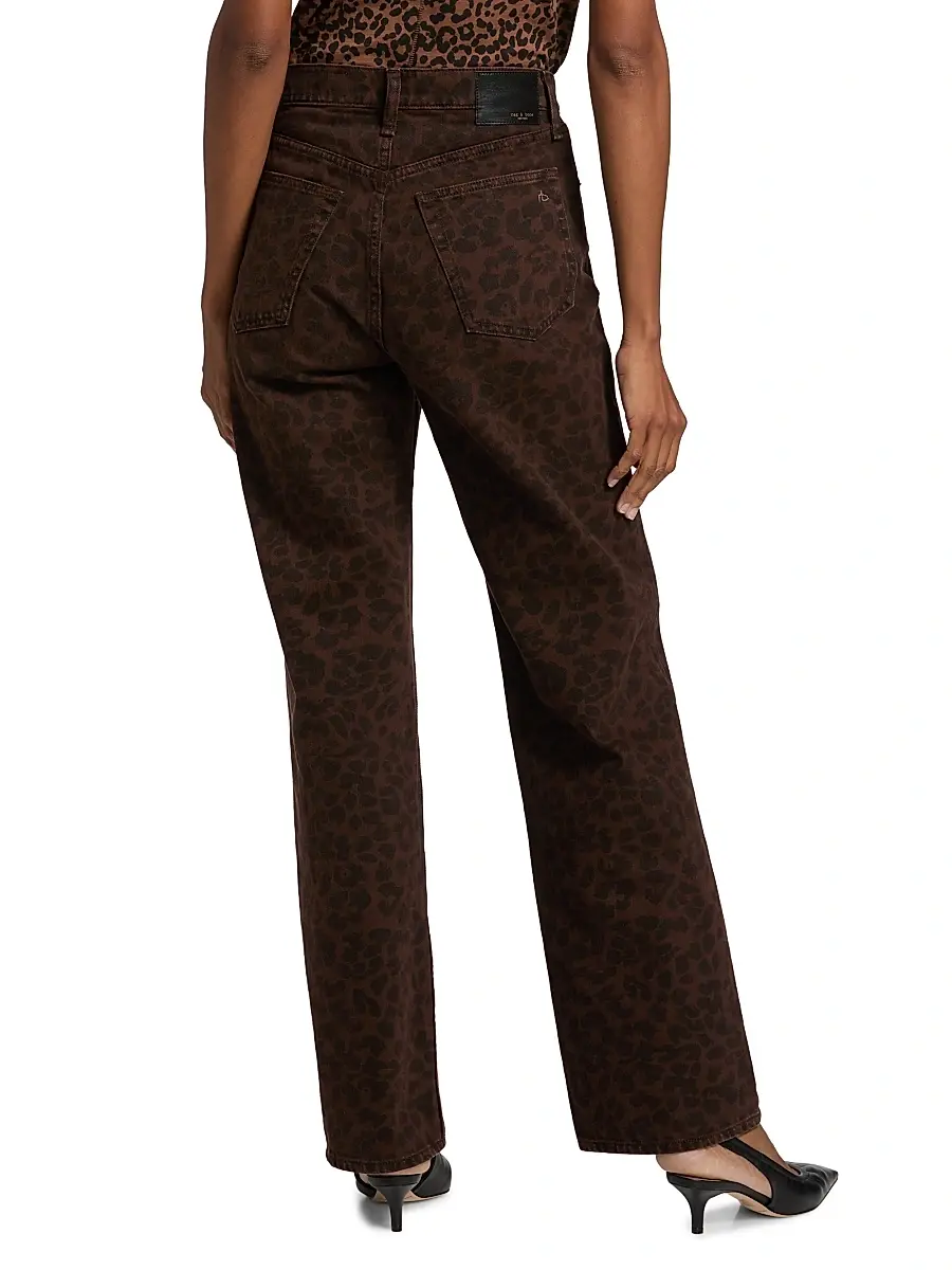 rag & bone Women's Shea Leopard-Print Relaxed-Fit Straight Jeans | Thumbnail 5 rag & bone Women's Shea Leopard-Print Relaxed-Fit Straight Jeans | Thumbnail 5