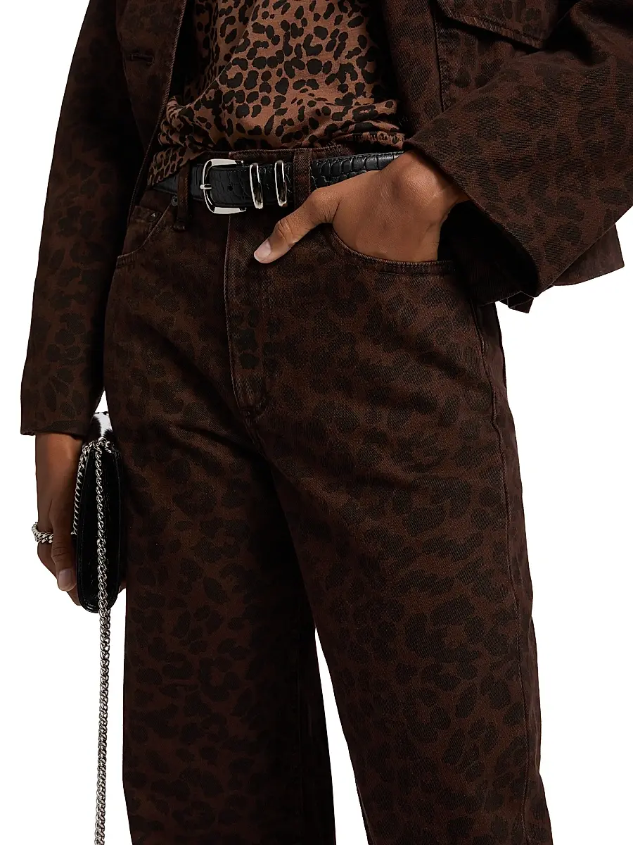 rag & bone Women's Shea Leopard-Print Relaxed-Fit Straight Jeans | Thumbnail 6 rag & bone Women's Shea Leopard-Print Relaxed-Fit Straight Jeans | Thumbnail 6