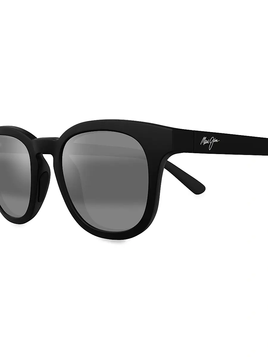 Maui Jim Men's 49MM Round Sunglasses - Black | Thumbnail 3 Maui Jim Men's 49MM Round Sunglasses - Black | Thumbnail 3