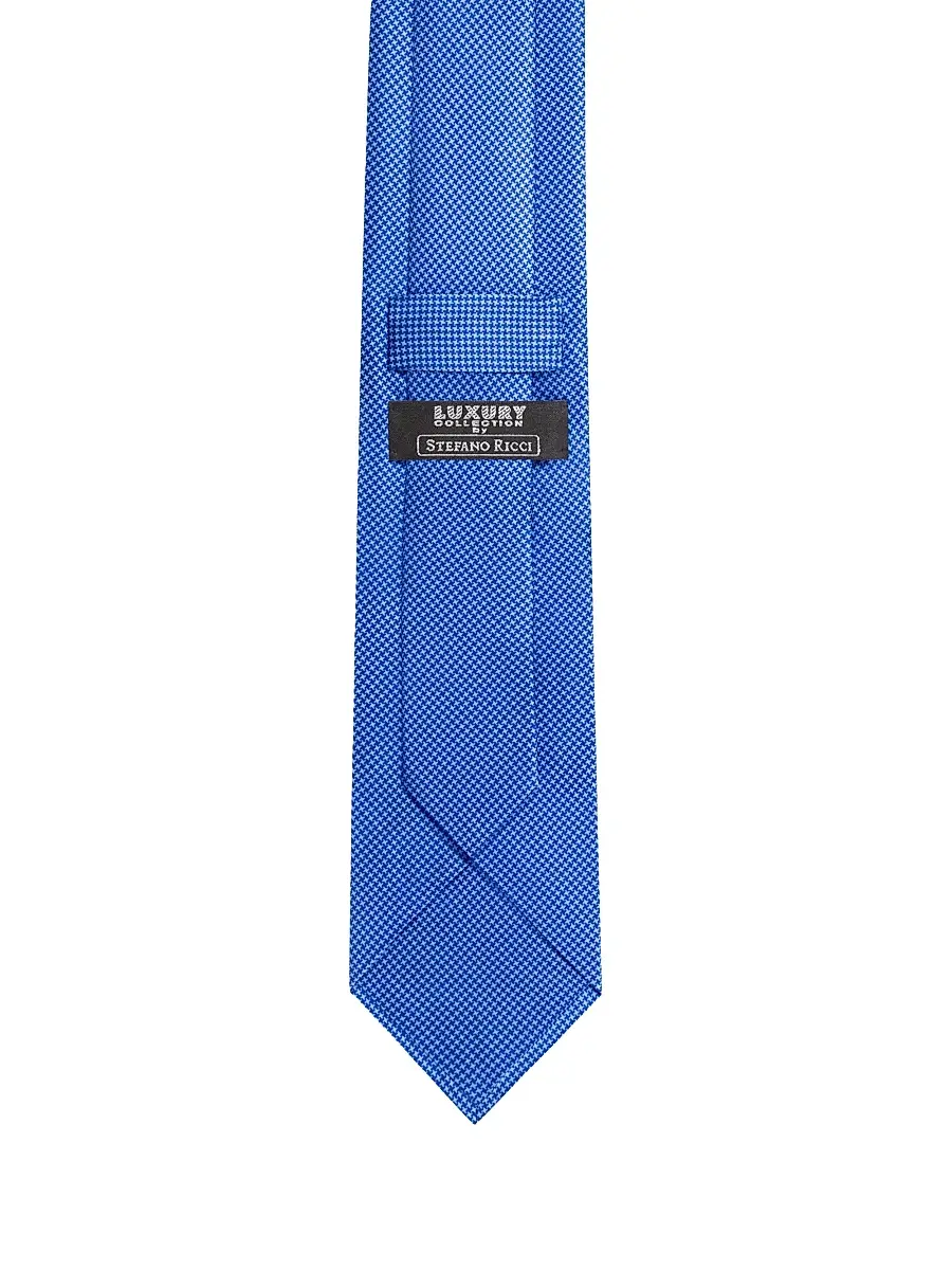 Stefano Ricci Men's Houndstooth Silk Tie - Blue Red | Thumbnail 3