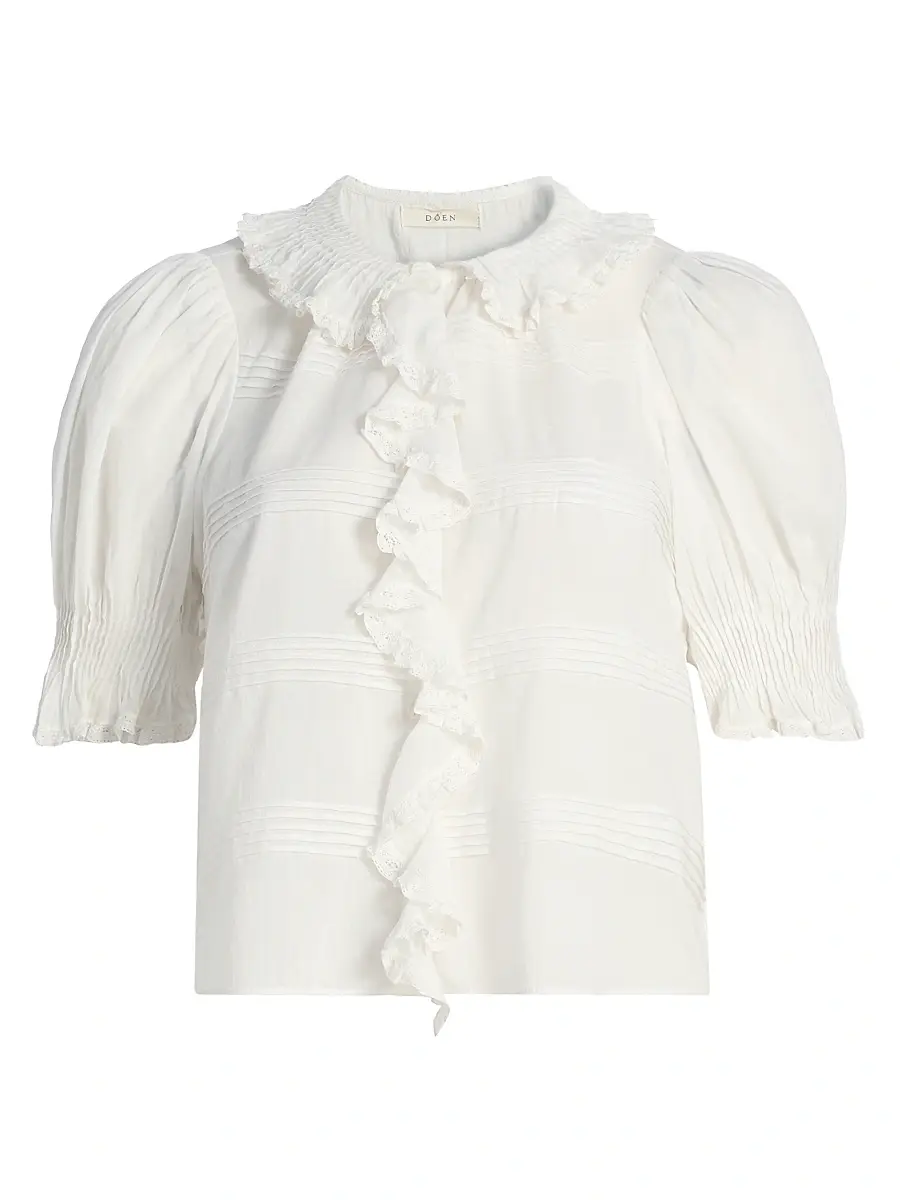 DÔEN Women's Balsam Cotton Top - Salt | Image 1 DÔEN Women's Balsam Cotton Top - Salt | Image 1
