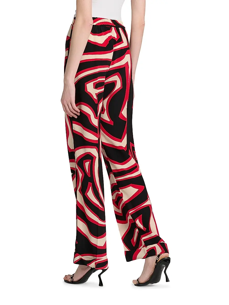 PUCCI Women's Passepartout Printed Silk Pants | Thumbnail 5 PUCCI Women's Passepartout Printed Silk Pants | Thumbnail 5