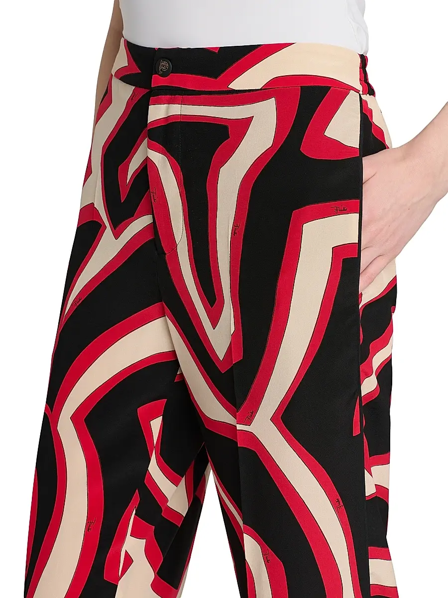 PUCCI Women's Passepartout Printed Silk Pants | Thumbnail 6 PUCCI Women's Passepartout Printed Silk Pants | Thumbnail 6