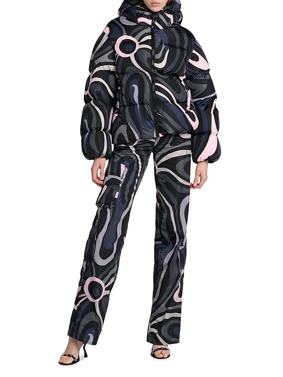 Pucci Women's Passepartout Straight-Leg Trousers - Black Pink | Thumbnail 2 Pucci Women's Passepartout Straight-Leg Trousers - Black Pink | Thumbnail 2