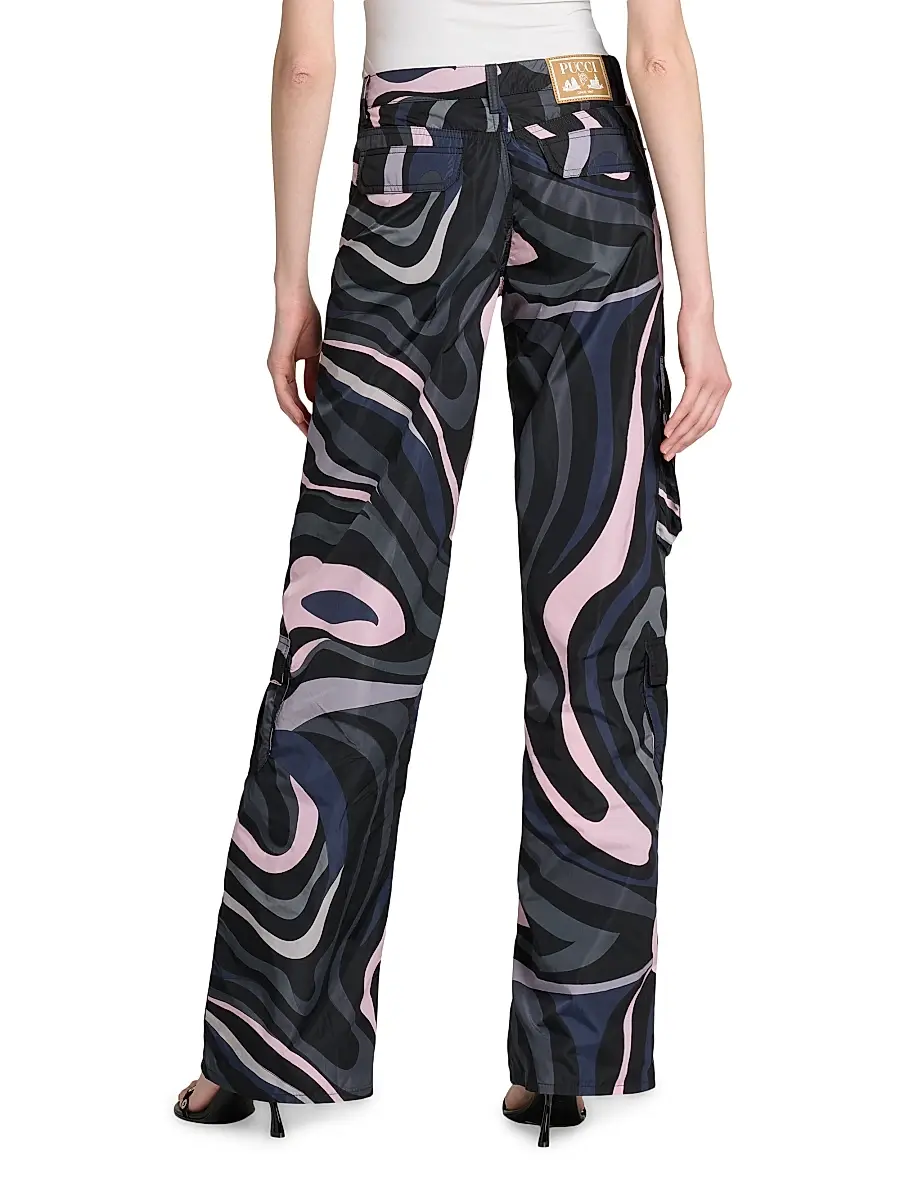 Pucci Women's Passepartout Straight-Leg Trousers - Black Pink | Thumbnail 5 Pucci Women's Passepartout Straight-Leg Trousers - Black Pink | Thumbnail 5