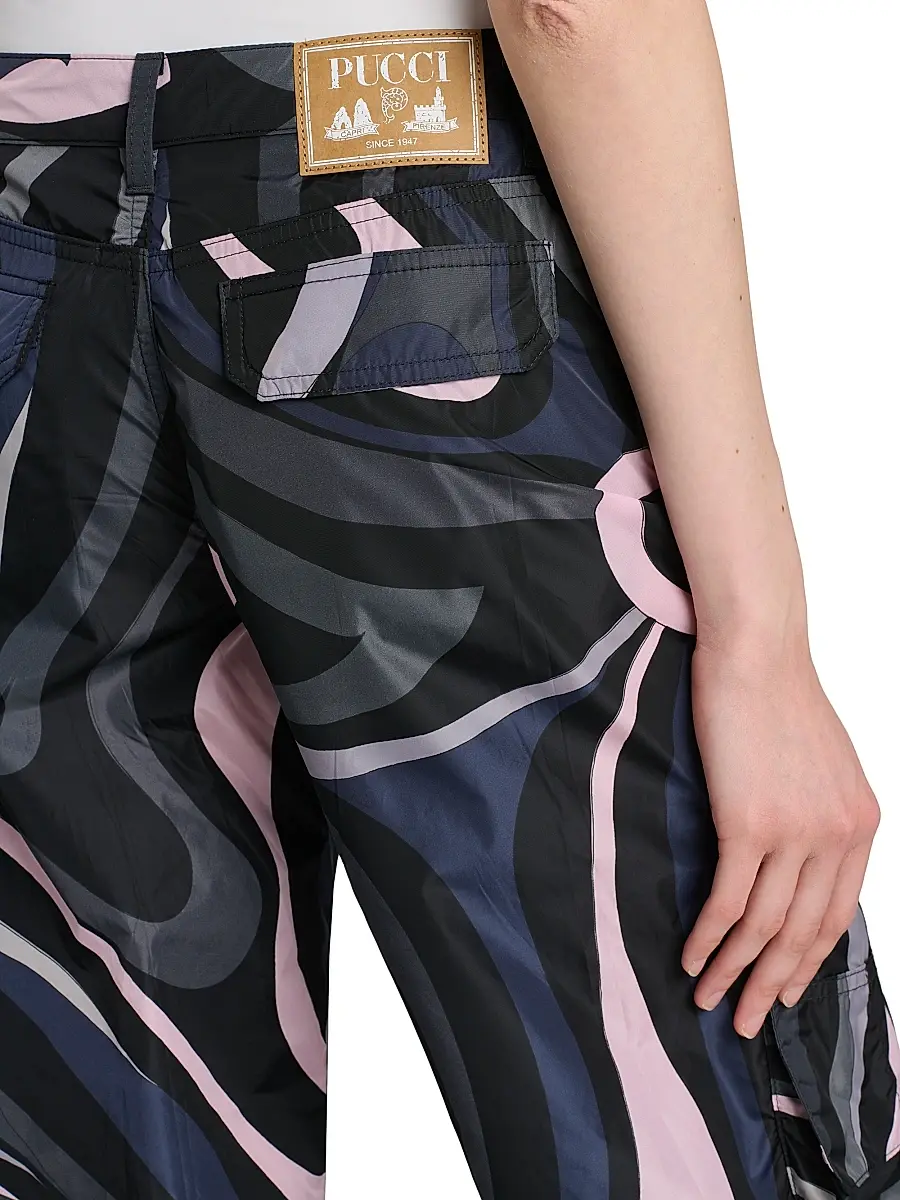 Pucci Women's Passepartout Straight-Leg Trousers - Black Pink | Thumbnail 6 Pucci Women's Passepartout Straight-Leg Trousers - Black Pink | Thumbnail 6