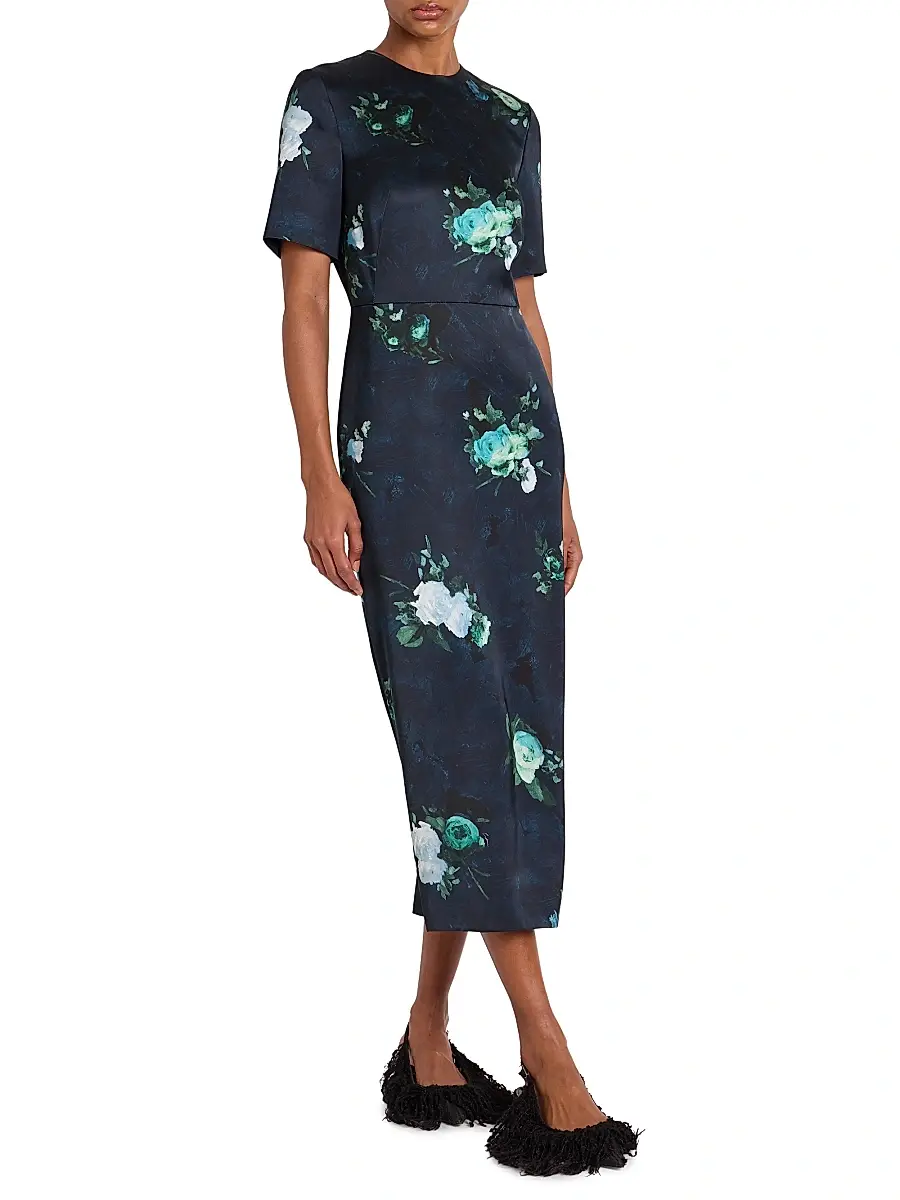 Erdem Women's Floral Sheath Midi-Dress | Thumbnail 3 Erdem Women's Floral Sheath Midi-Dress | Thumbnail 3