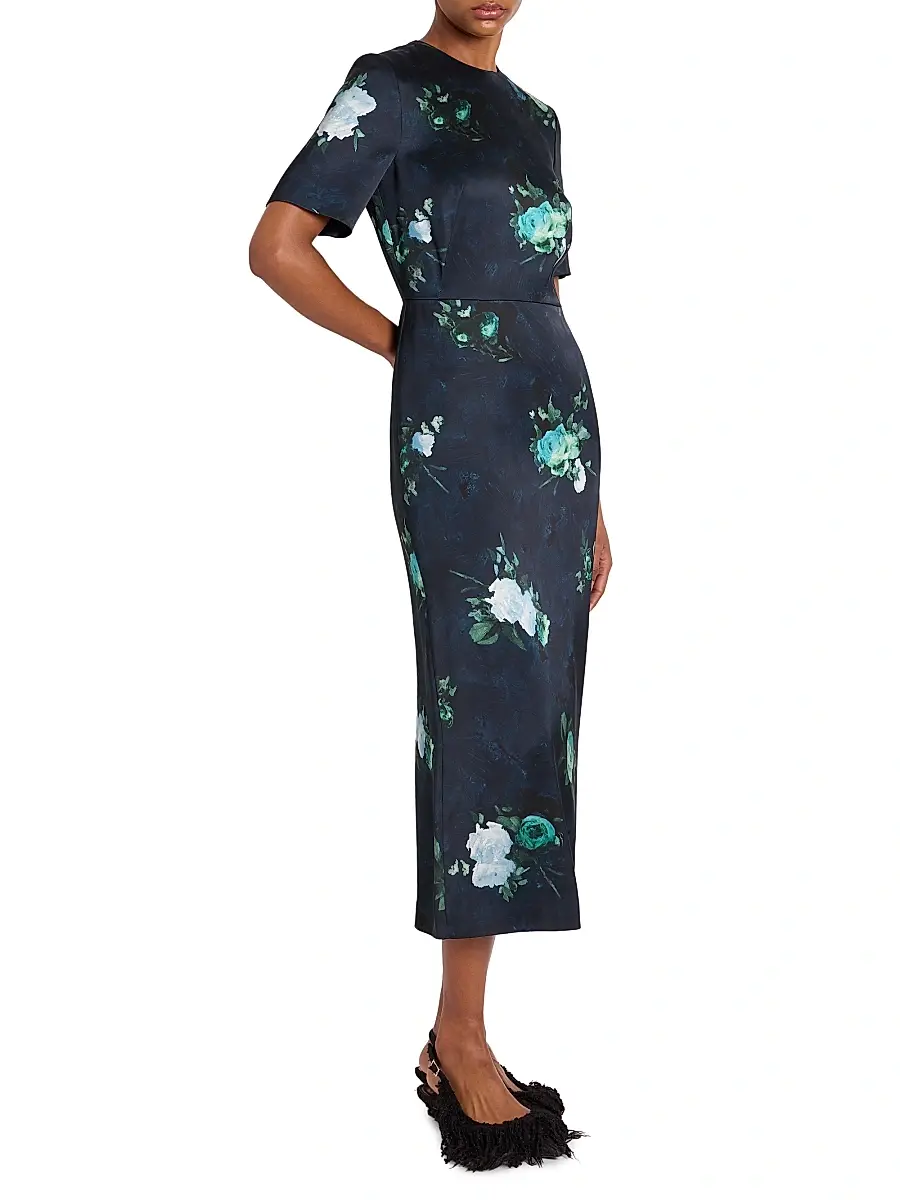 Erdem Women's Floral Sheath Midi-Dress | Thumbnail 4 Erdem Women's Floral Sheath Midi-Dress | Thumbnail 4