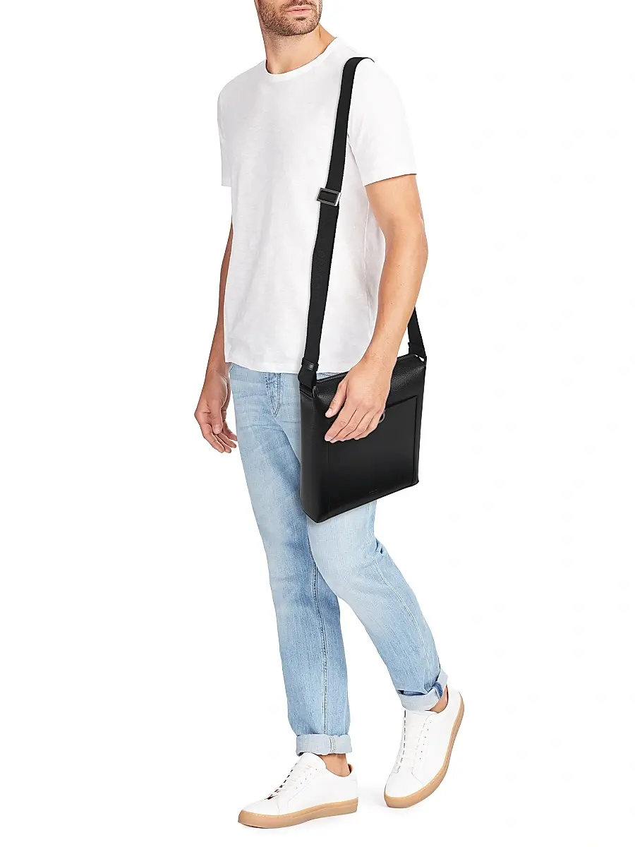 Ferragamo Men's Trading Gancio Leather Crossbody Bag | Thumbnail 2 Ferragamo Men's Trading Gancio Leather Crossbody Bag | Thumbnail 2