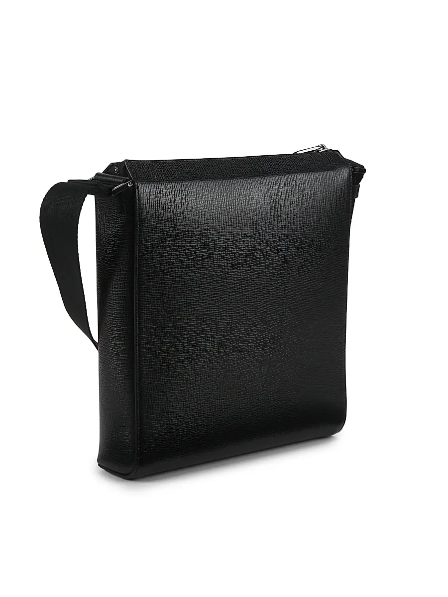 Ferragamo Men's Trading Gancio Leather Crossbody Bag | Thumbnail 3 Ferragamo Men's Trading Gancio Leather Crossbody Bag | Thumbnail 3