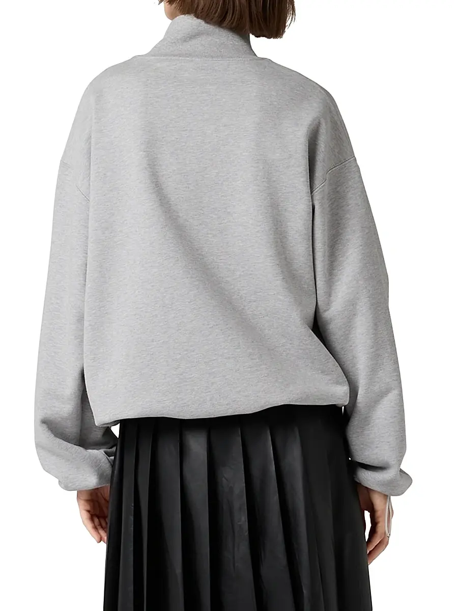 Miu Miu Women's Cotton Fleece Zipper Sweatshirt | Thumbnail 3 Miu Miu Women's Cotton Fleece Zipper Sweatshirt | Thumbnail 3