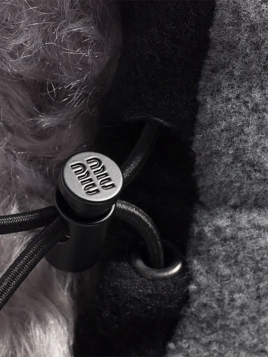 Miu Miu Women's Fleece Headband - Grey | Thumbnail 3