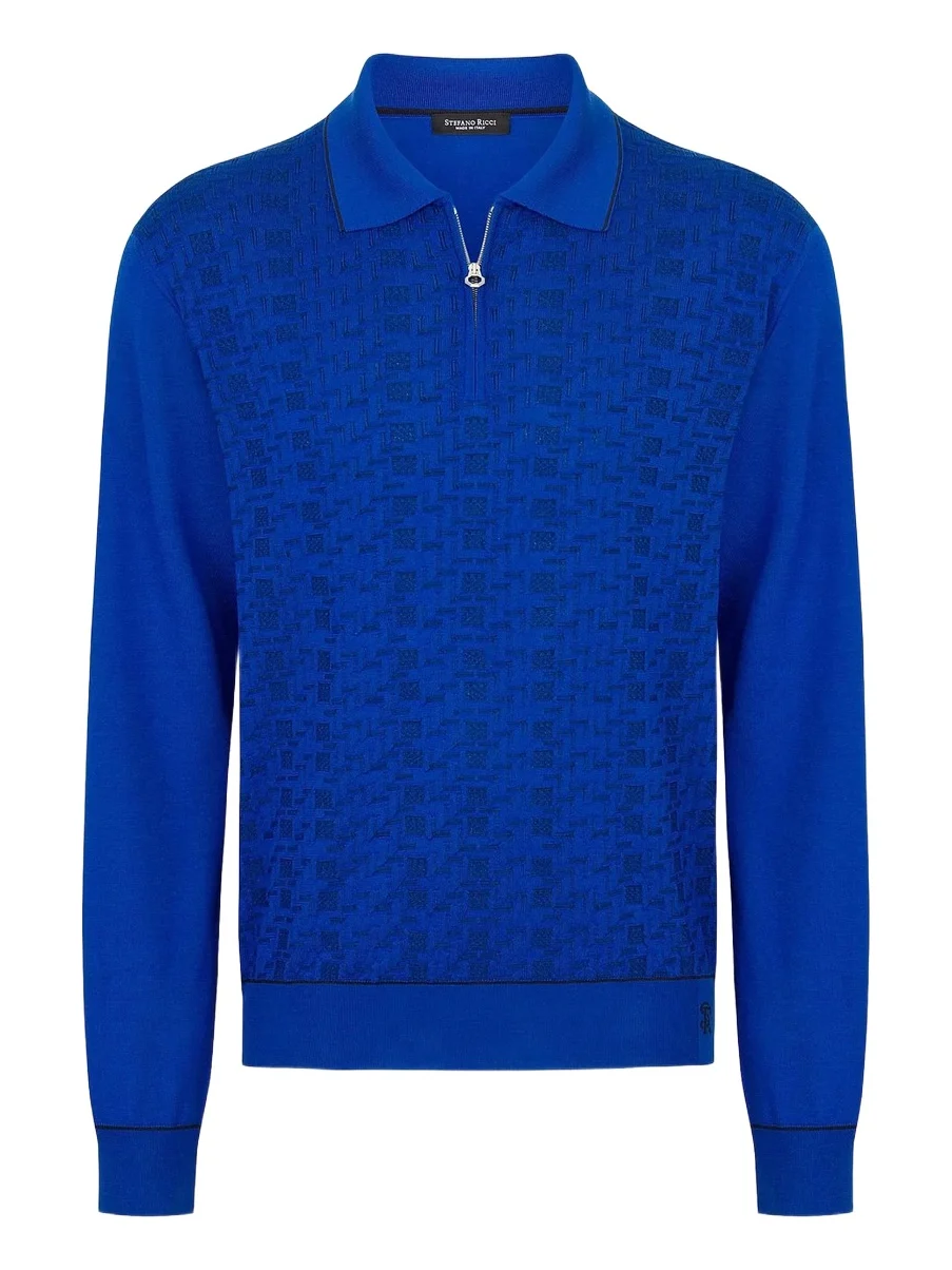 Men's Luxury Wool Polo Sweater