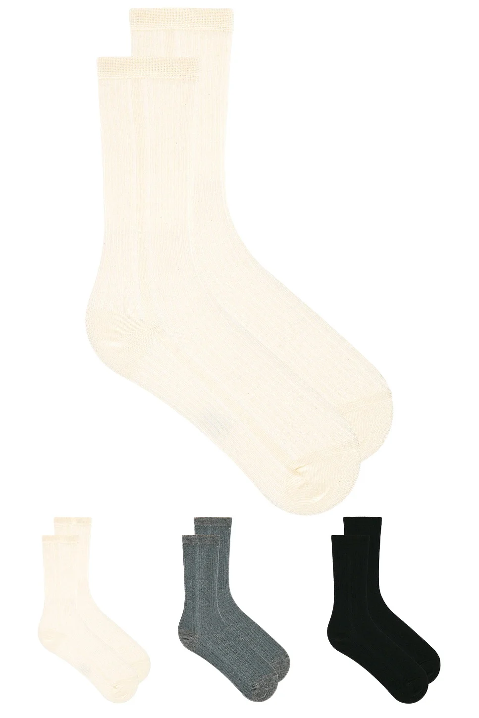 Stems Cotton Cashmere Crew Socks Pack Of 3