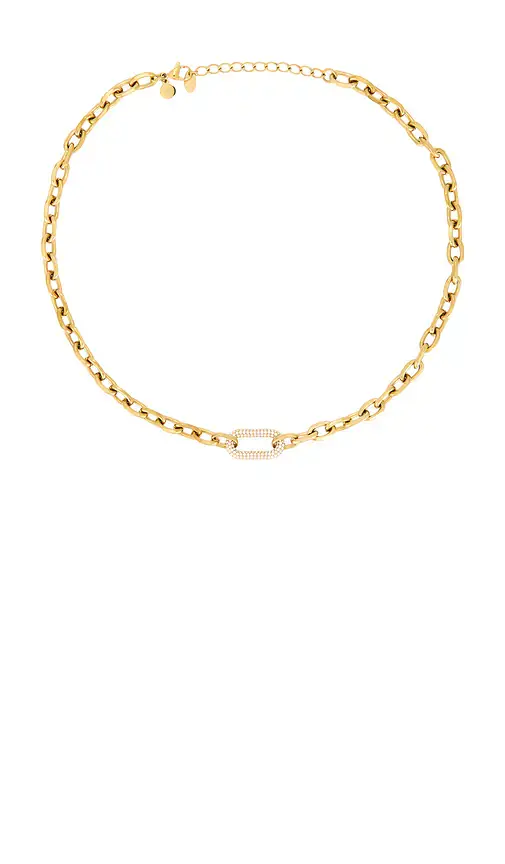 petit moments Pave Carabiner Necklace