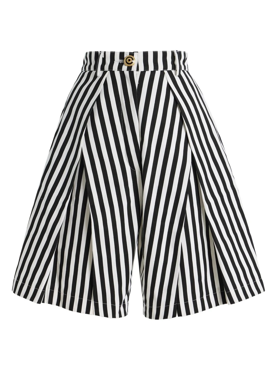 Pleated Cotton Gabardine Shorts Pleated Cotton Gabardine Shorts