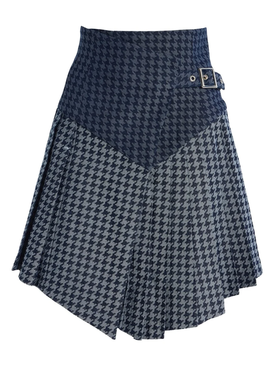 Kilt Pleated Cotton Mini Skirt Kilt Pleated Cotton Mini Skirt