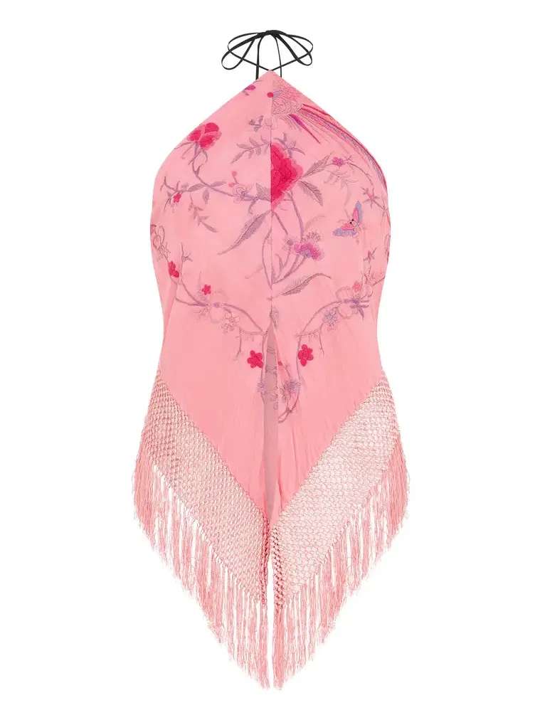 Conner Ives Silk Piano Shawl Top