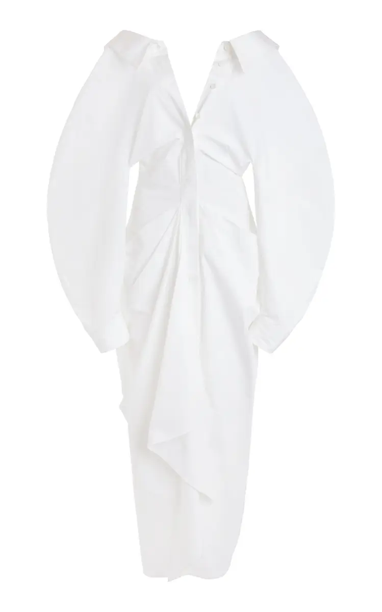 Givenchy Off-The-Shoulder Cotton Poplin Midi Shirt Dress | Thumbnail 6 Givenchy Off-The-Shoulder Cotton Poplin Midi Shirt Dress | Thumbnail 6