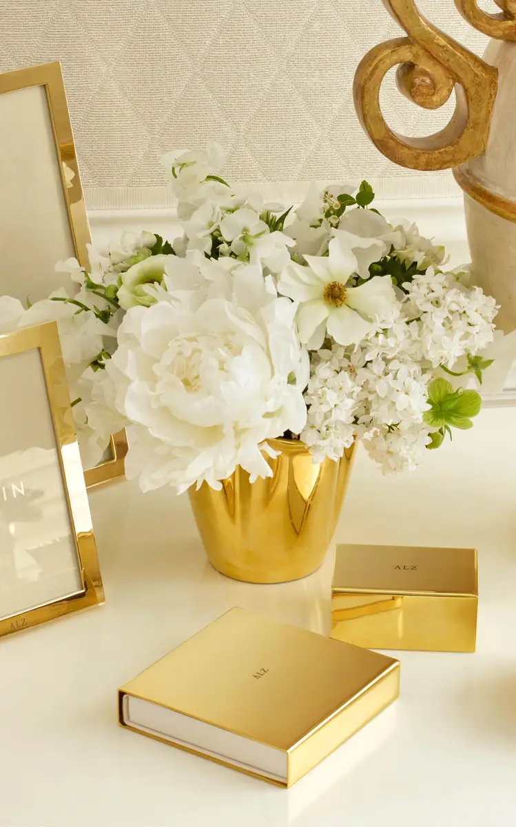 Aerin Gilded Clover Small Vase - Gold | Thumbnail 2 Aerin Gilded Clover Small Vase - Gold | Thumbnail 2