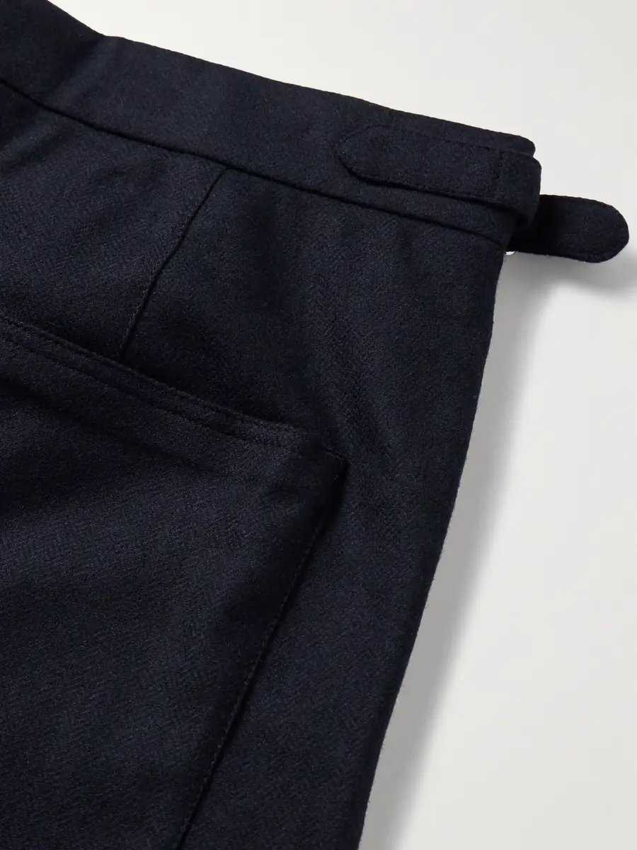 BODE Snowdrop Straight-Leg Appliquéd Herringbone Wool-Blend Trousers - Men | Thumbnail 5 BODE Snowdrop Straight-Leg Appliquéd Herringbone Wool-Blend Trousers - Men | Thumbnail 5