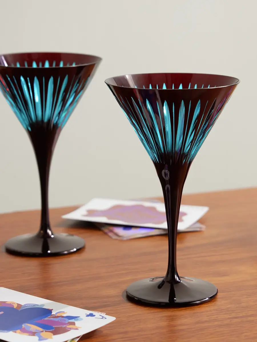 L'Objet Prism Set of Four Martini Glasses - Men | Thumbnail 4 L'Objet Prism Set of Four Martini Glasses - Men | Thumbnail 4