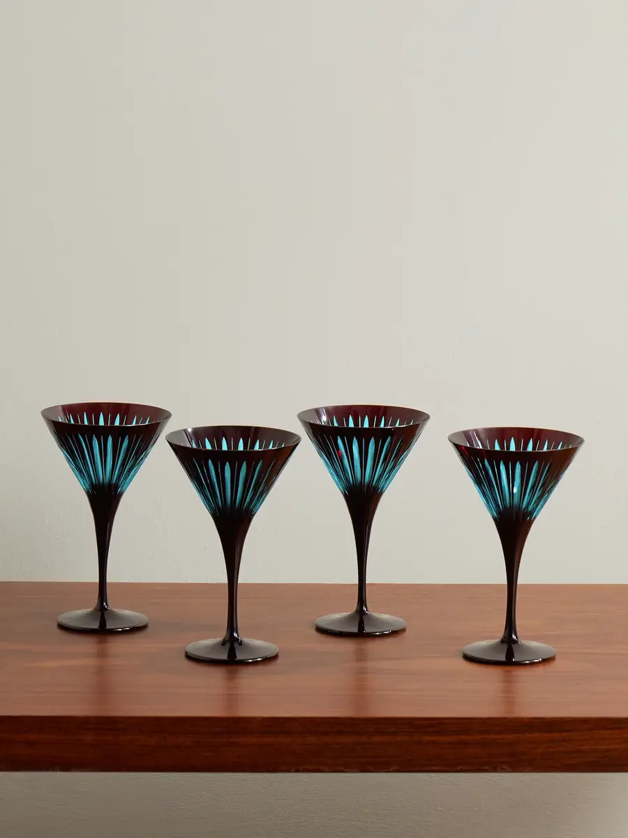 L'Objet Prism Set of Four Martini Glasses - Men