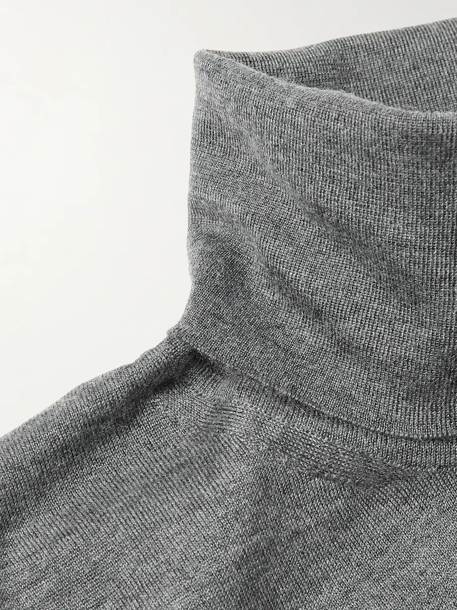 Zegna Cashmere and Silk-Blend Rollneck Sweater - Men | Thumbnail 5 Zegna Cashmere and Silk-Blend Rollneck Sweater - Men | Thumbnail 5