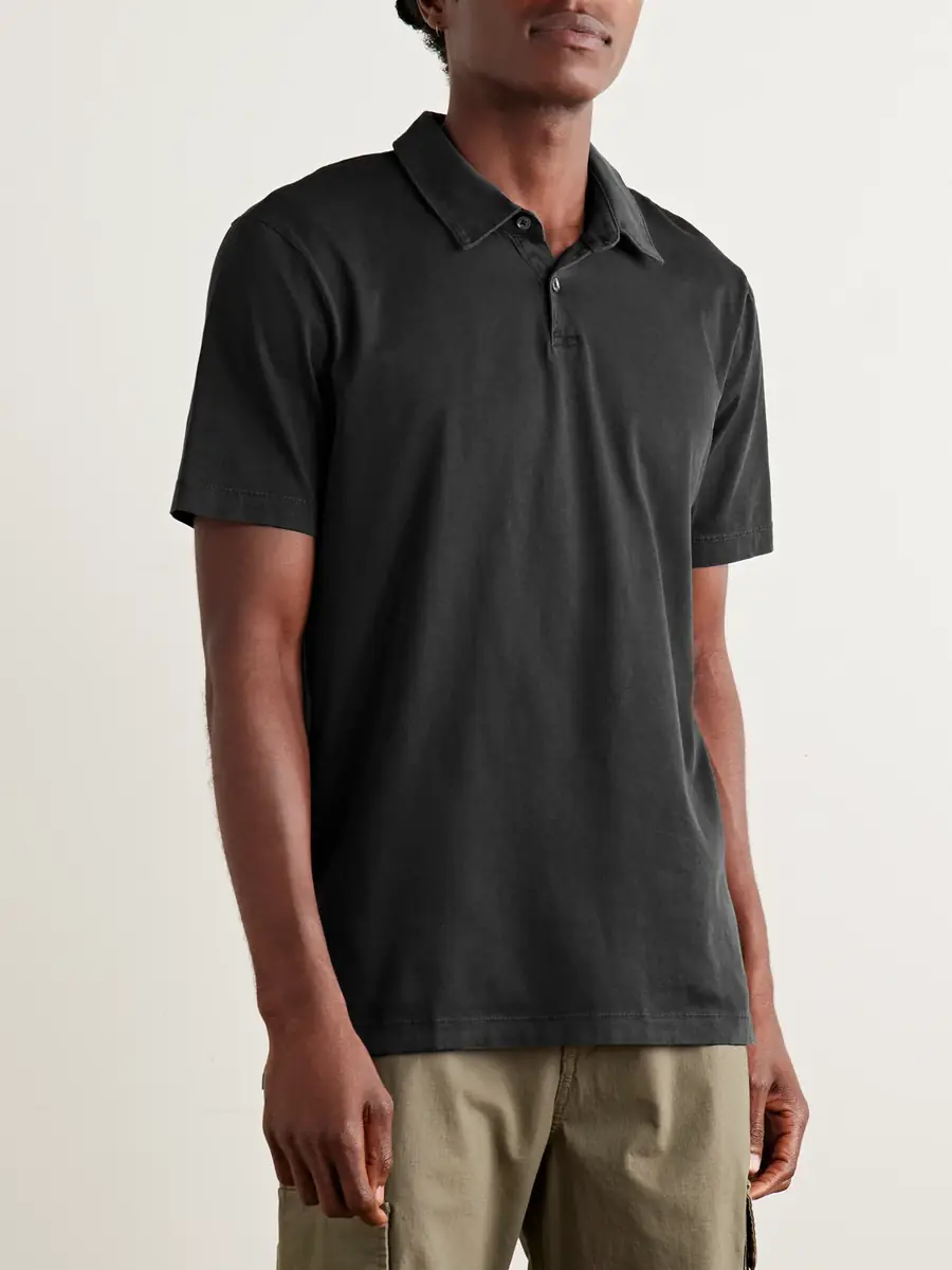 James Perse Supima Cotton-Jersey Polo Shirt - Men | Thumbnail 3 James Perse Supima Cotton-Jersey Polo Shirt - Men | Thumbnail 3