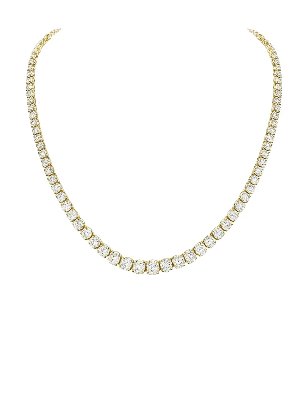 10.00ct Diamond 14K Gold Tennis Necklace 10.00ct Diamond 14K Gold Tennis Necklace