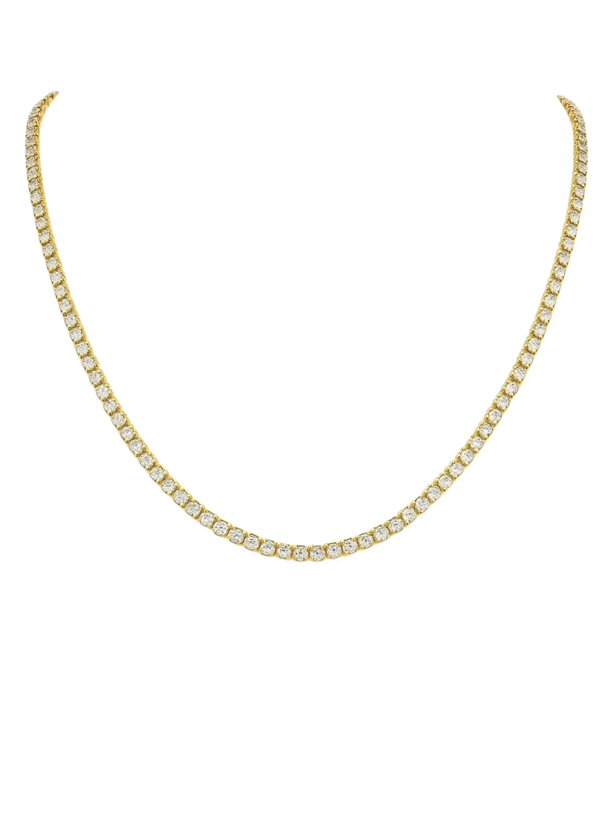 6.35ct Diamond 18K Gold Tennis Necklace 6.35ct Diamond 18K Gold Tennis Necklace