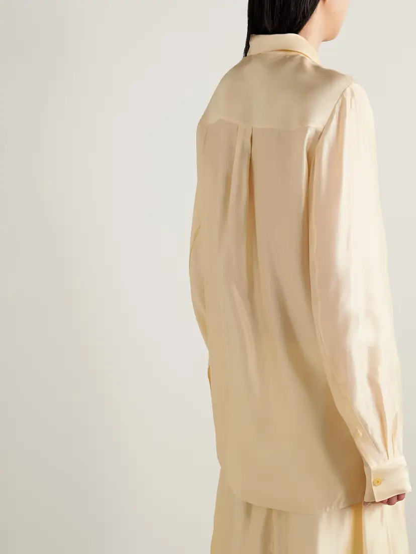 Khaite Auryn Satin-twill Shirt | Thumbnail 4