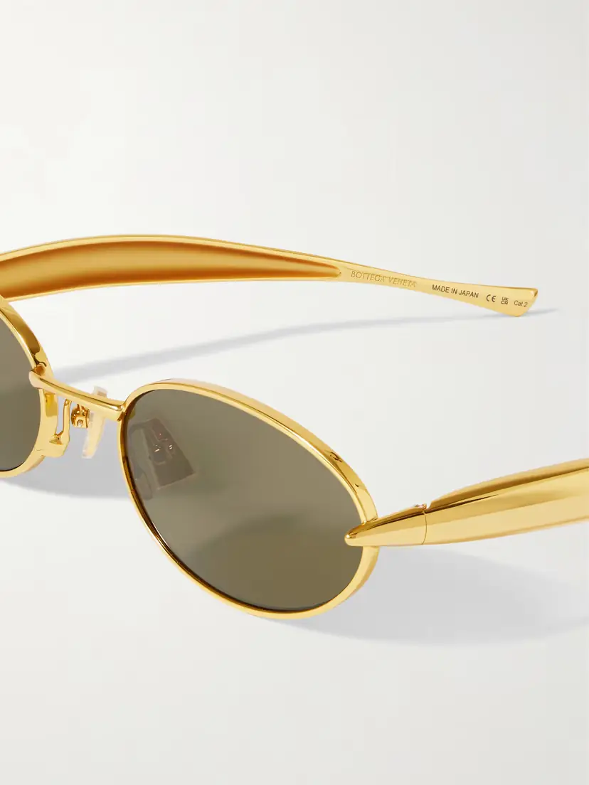Bottega Veneta Eyewear Sardine Oval-frame Gold-tone Sunglasses | Thumbnail 4 Bottega Veneta Eyewear Sardine Oval-frame Gold-tone Sunglasses | Thumbnail 4