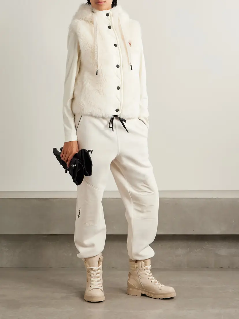 Moncler Grenoble Arve Hooded Plush And Quilted Shell Vest | Thumbnail 2