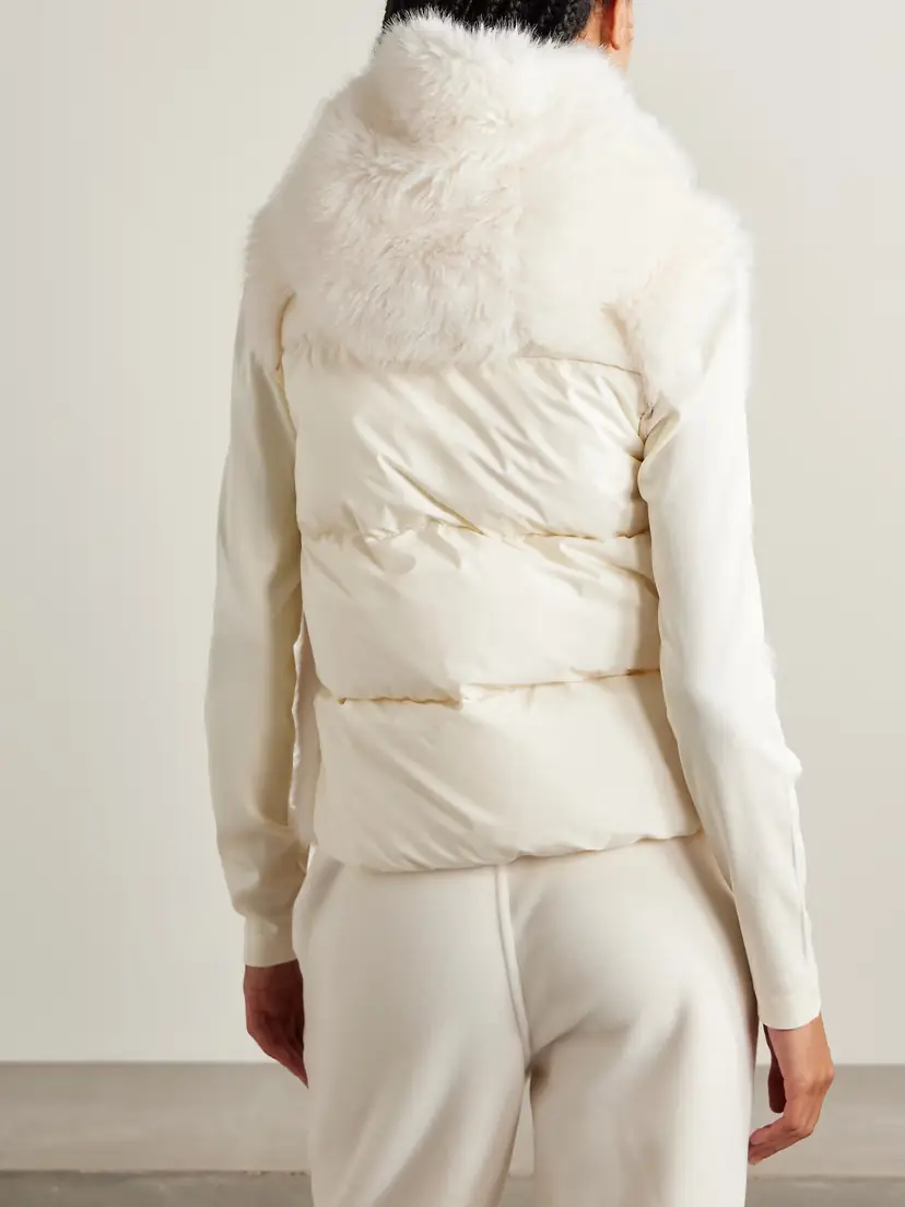 Moncler Grenoble Arve Hooded Plush And Quilted Shell Vest | Thumbnail 3